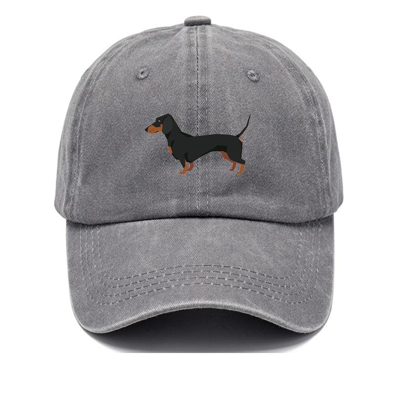 

Retro Dachshund Baseball Cap For Both Men And Women, Adjustable And Cute Cartoon Design Suitable For Sports And Casual Wear Adjustable