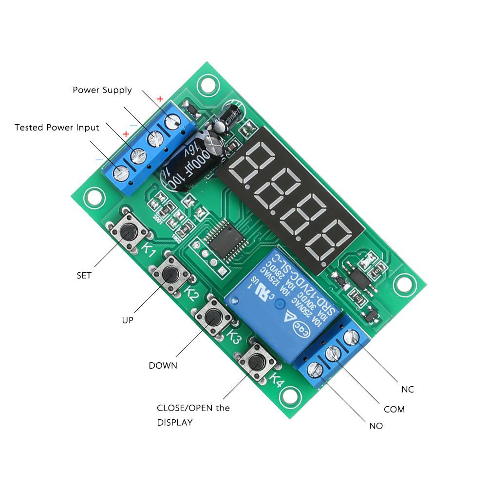 Charging Discharge Voltage Monitor Test Relay Switch Control Board Module DC 12V