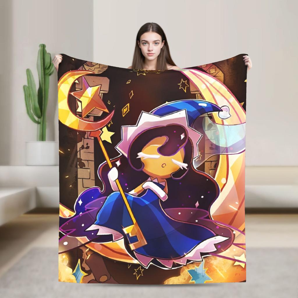 Cookie Run Kingdom Pure Vanilla Cookie Flannel Throw Blanket  for Bedspreads Knitted Blanket Office Super Soft Breathable