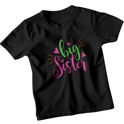 Big Sister T-Shirt Love Graphic Girl Kid Tops Casual Crewneck Print Short Sleeve