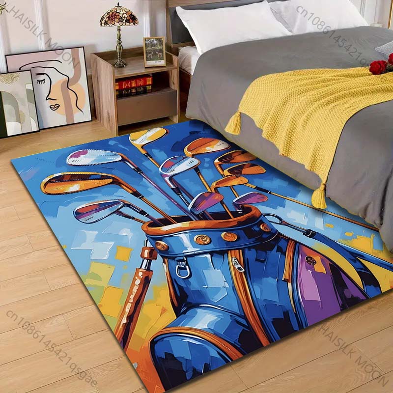 

Multiple sizes Golf club bag artwork Carpet for Living Room Bedroom Sofa Home Decor Rus Non-slip Floor Mat Luxury Gift 40cm x 60cm
