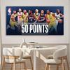 NBA Star Collection Poster: Giannis, Leonard, Curry & Lillard - Self-Adhesive Wall Sticker