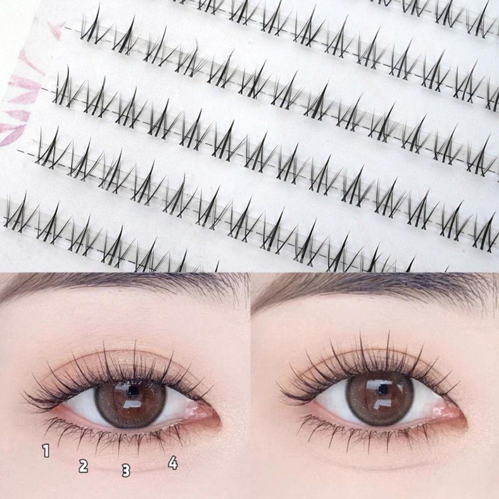 Makeup Fluffy False Eyelashes Dense Segmented Eyelashes Bundles  Beauty