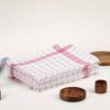 5PCS Reusable Plaid Dish Towel Quick Drying Checkered Kitchen Towels  Washing Dishes