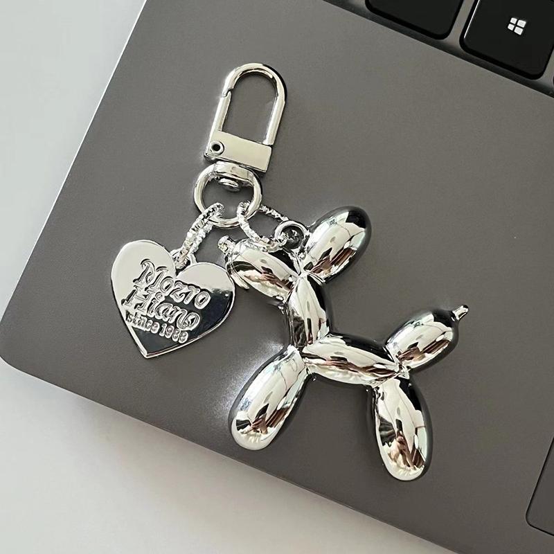 

Flower Acrylic Balloon Dog Cartoon Cute Keychains Key Ring Women Men New Bling Cute Pet Bag Car Holder Airpods Box Friend Gift