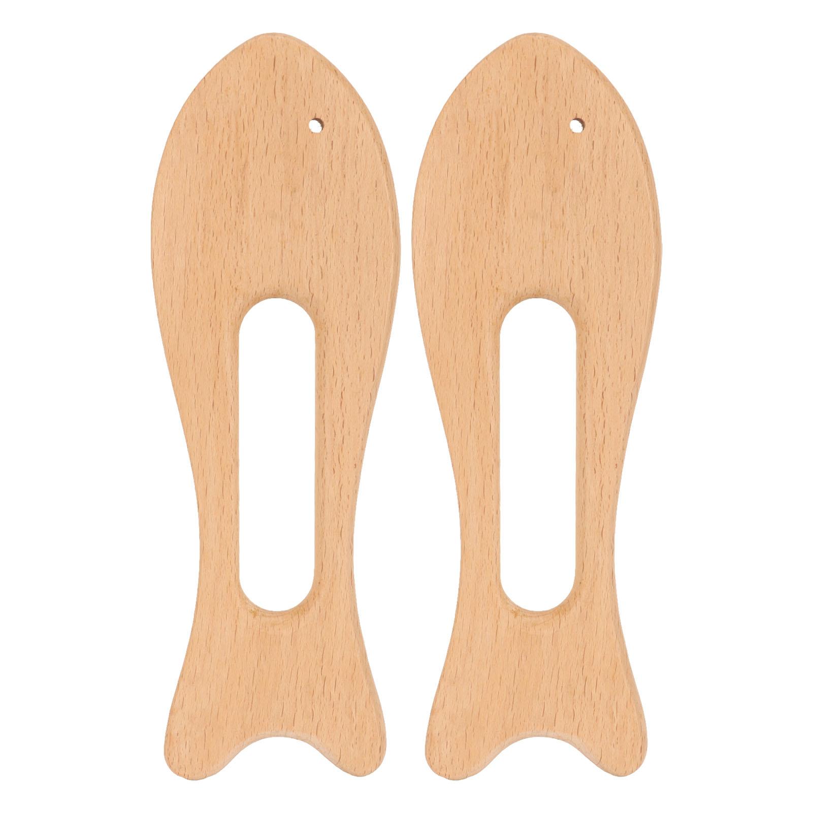 

2 шт. деревянная доска гуаша в форме рыбы из полированного бука прочный безопасный сглаживающий деревянный скребковый инструмент для