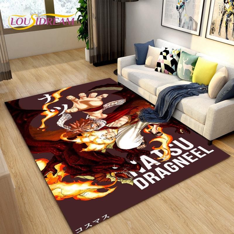 Fairy Tail Japan Anime Cartoon Area Rug,Carpet Rug for Living Room Bedroom Sofa Doormat Decoration, Kids Play Non-slip Floor Mat
