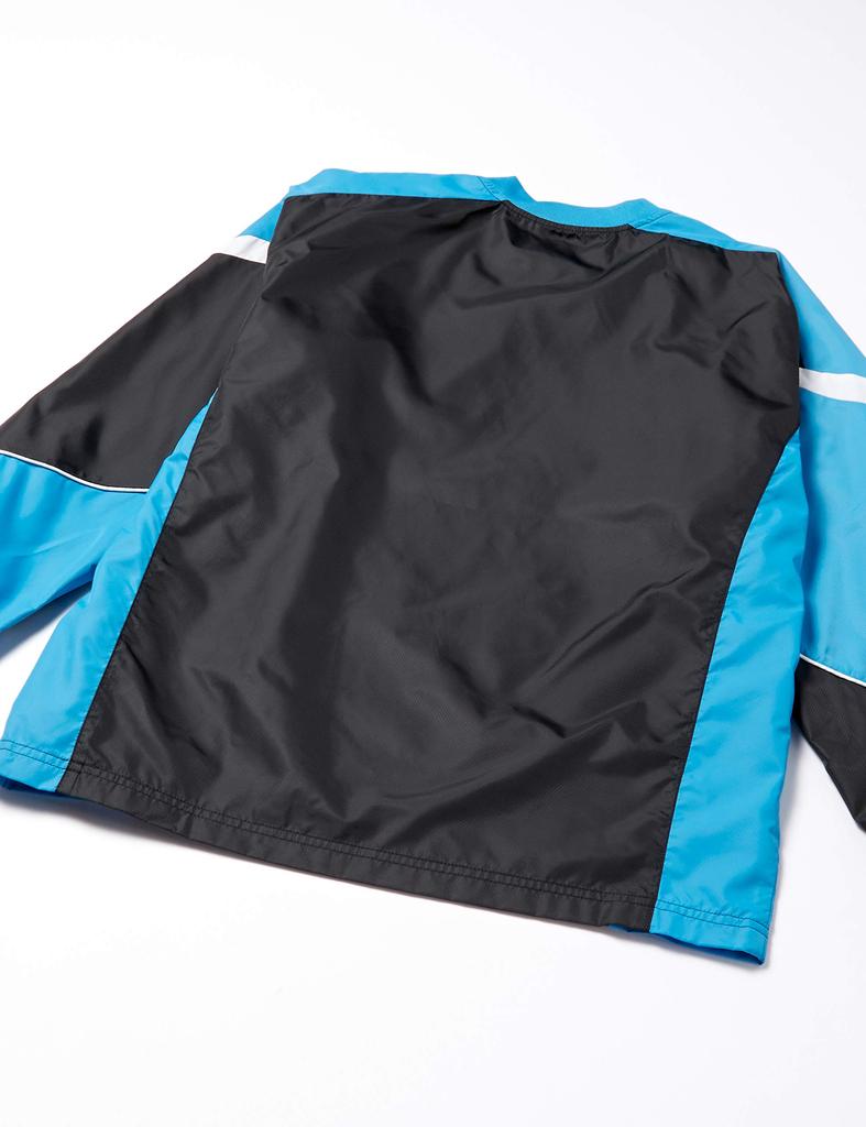 Mizuno Tennis Windbreaker Mesh Size L Shirt, Water-Repellent, Stretch, Lining, Unisex, 62JE7001, 92, Black/Diva Blue,