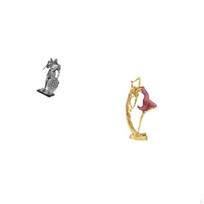 Nordic Knight And Ballet Dancer Figurine Abstract Sculpture for Desk Cabinet Office Table