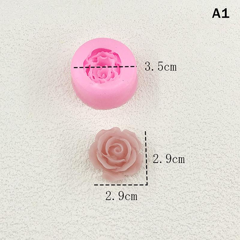 

1Pc 3D Rose Design Silicone Mold - DIY Tool For Chocolate Cake Fondant Wedding Cake Baking Flowers Soap Decorating Craft
