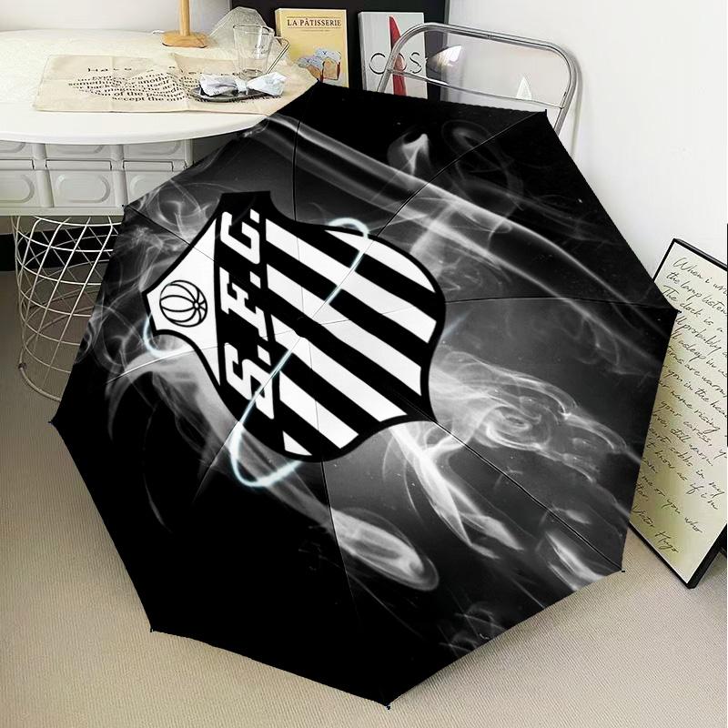 1PC Fc Crest Design Printed Umbrella Folding umbrella, automatic umbrella 8-Frame for Travel, camping Fan gifts Christmas Gifts
