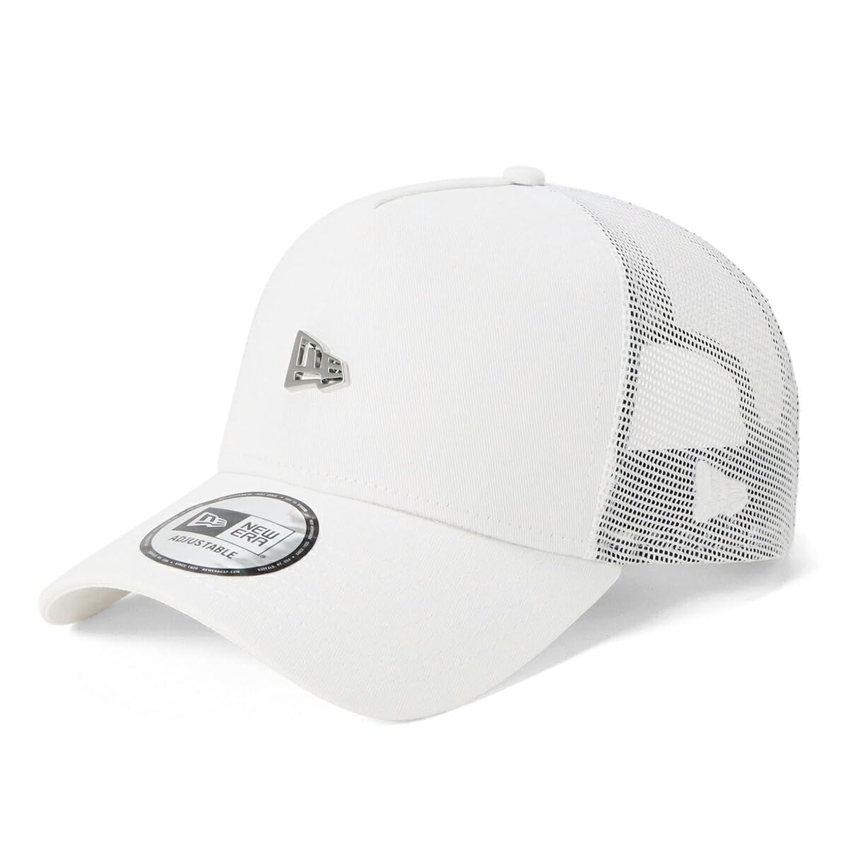 

New Era Mesh Cap with Metal Free Size 940AFTR METAL FLAG White NER36C2228 9FORTYA-Frame Logo, White, FRONT, Slip, 14388623,