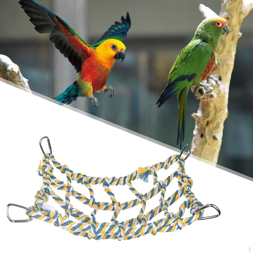 Bird Rope Net Pet Hanging Hammock,Activity Toy,Play,Bird Ladder Bridge Rat Climbing