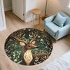 Forest Deer,Round Area Rug,Carpet Rug for Living Room Bedroom Sofa Playroom Decor,Non-slip Floor Mat