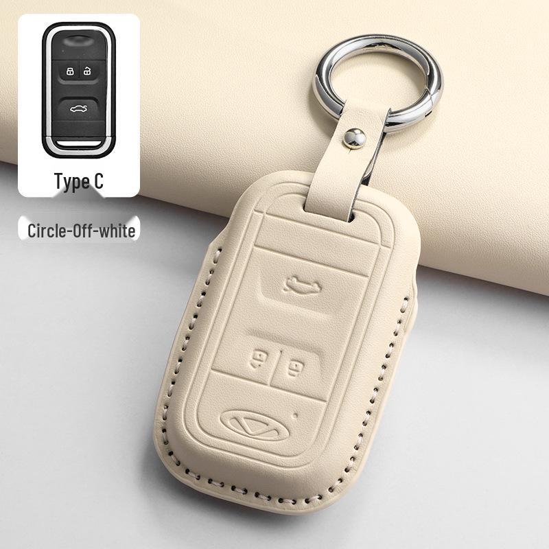 Chery Key Case for Tiggo 8, Tiggo 9, Arrizo 5, Tiggo 7 - Alcantara Key Bag with Buckle