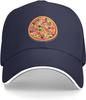 Läckert Pizza Basebollkeps Polyester Casual Snapback-hatt Unisex Justerbar
