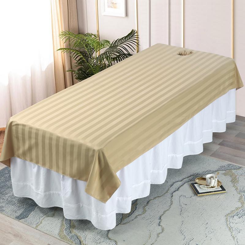 White Luxury Massage Bed Sheet with Hole for Beauty Salon or Spa