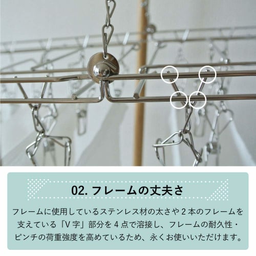 Oki Seisakusho Laundry Hanger, 28 Pinch, Foldable, Tangle-Resistant, Stainless Steel, DL 00381-4