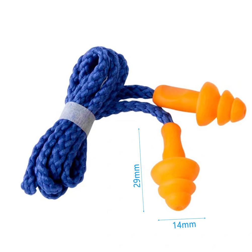50 Pairs TPE Ear Plugs,Reusable Earplugs with String for Noise Reduction,Christmas Tree Shape Earplugs for Travel Study Sleep
