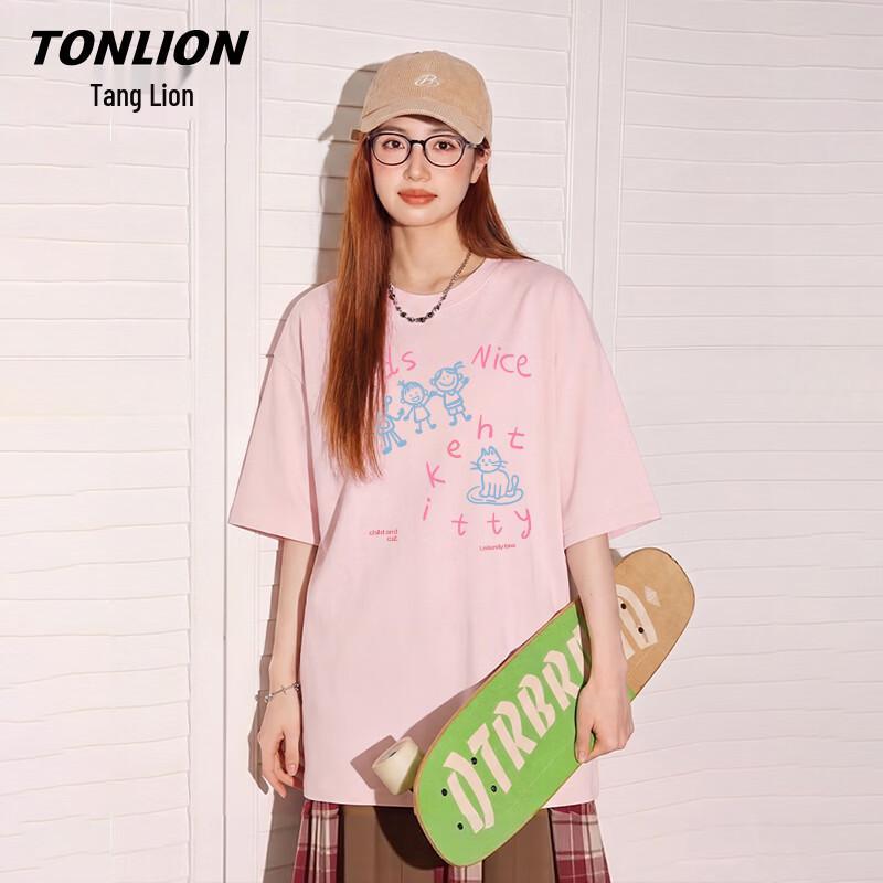 

TonLion Women s Sketch Print Cotton T-Shirt L