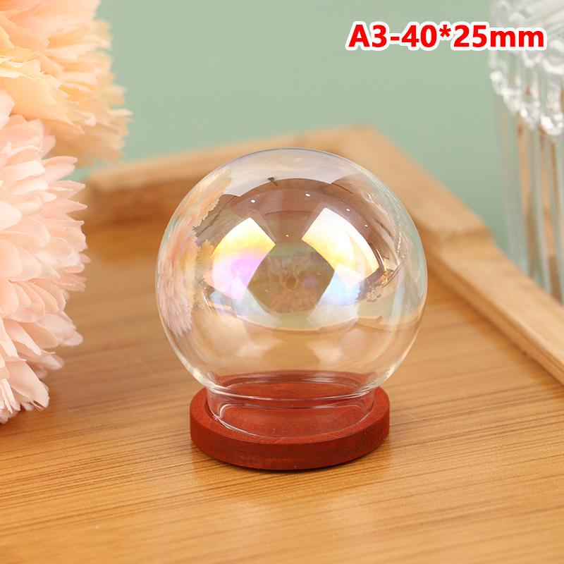 1pcs Dollhouse Glass Ball Decoration Kit DIY Accessories Materials Toy Small Handmade Wooden Miniature Assembly