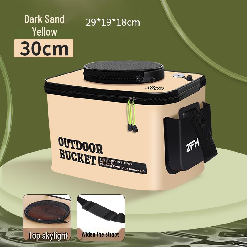 Foldable Live Fish Bucket - Portable Fishing Bag/Box for Wild Fishing