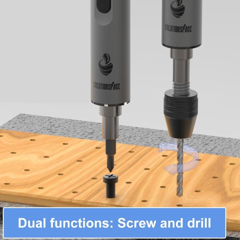 Electric Drill Screwdriver Multipurpose Mini Rechargeable Screwdriver Set Cordless Drilling Tool for Phone Camera Repair