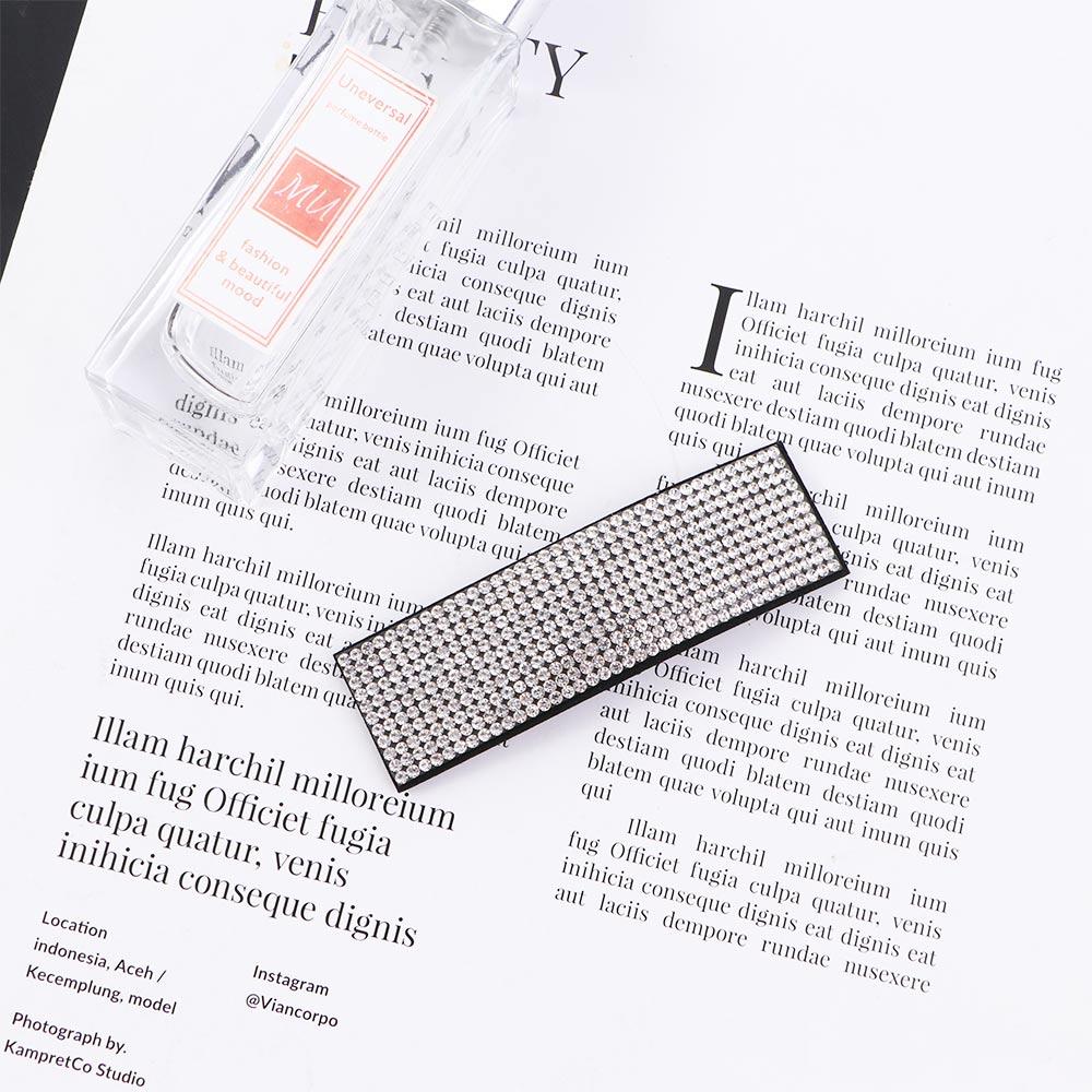 Pinces Latérales Rectangulaires Strass Barrettes Épingles à Cheveux en Cristal Femmes Pinces à Cheveux Barrettes Style Coréen