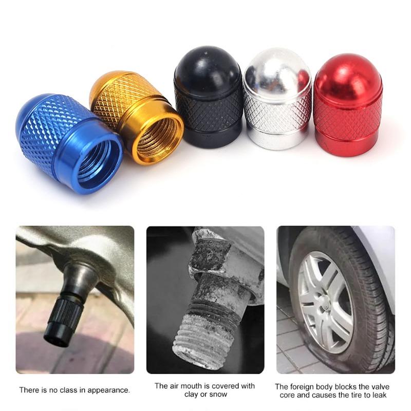4/1 szt. Aluminiowe nakrętki zaworów samochodowych, motocykli, opon rowerowych, nakrętki zaworów, dekoracja, osłona przeciwpyłowa, okrągła, stożkowa, stylowa nasadka