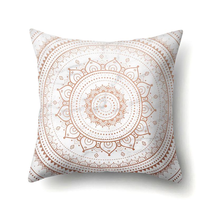 Polyester Pillow Case Automobile Decoration Home Printed Pillow Case Waist Cushion Cover Car Cushion Head Cushion Cover