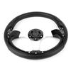 13.4in PU Car Racing Steering Wheel Sports Drifting Wheel Universal Modified Parts Black 34cm 13.4in