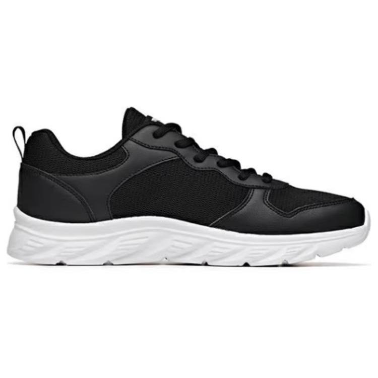 Anta Slip Resistant Low top Running Shoes Men's Black White 912145535-4