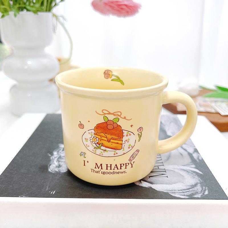 

Молоко Хуху Хлеб Медведь Мультяшный Милый Керамическая Чашка Кружка Подарок для Девушки Общежитие Чашка для Воды Чашка для Молока 350ml