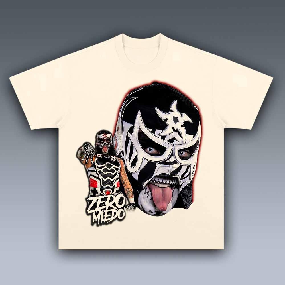 Penta El Zero Miedo Retro Print T-Shirt Men Women Libre Wrestling Fan Casual Streetwear Cotton Short Sleeve Tops