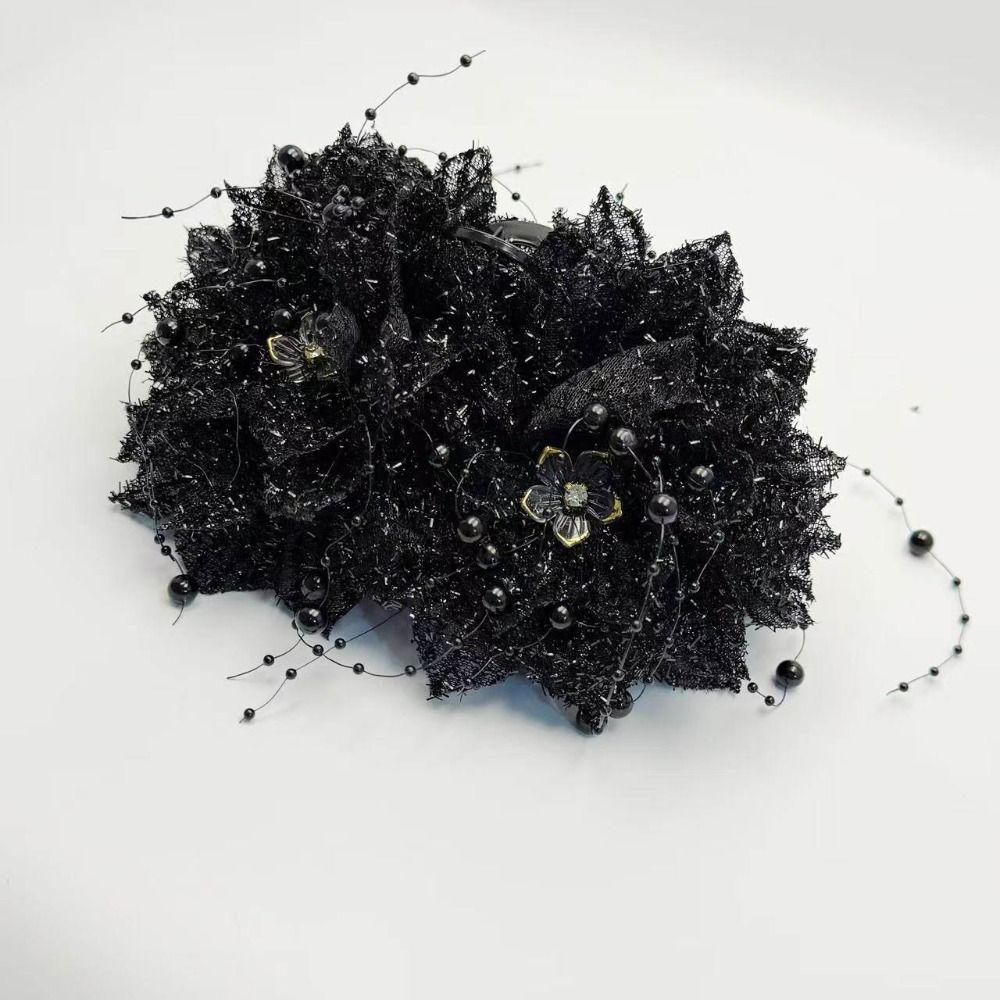 Sequin Hair Claw Peony Flower Flower Hairgrips Fashion Crab Hair Clips  Girl