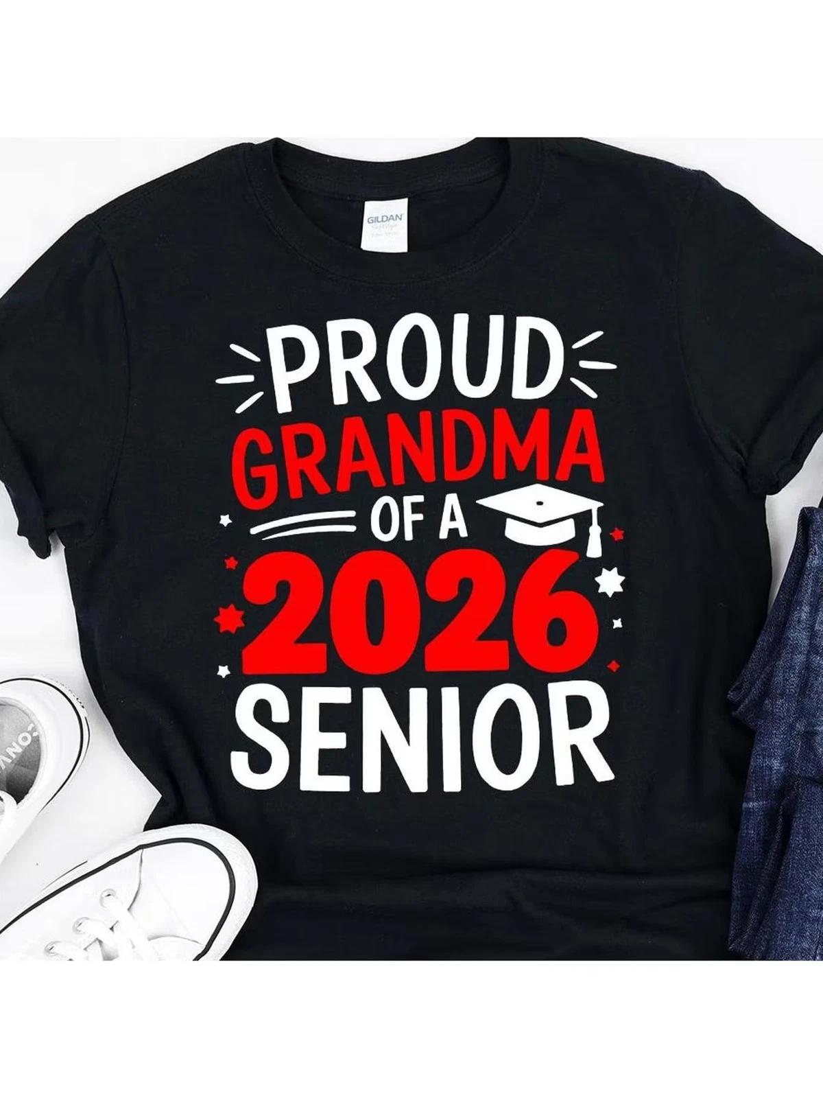 Proud Grandma of a 2026 Senior T-Shirt - Class of 2026 Graduation Shirt - Stylis M