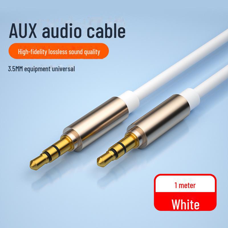 1m audio kabel TPE zinkové slitiny AUX, 3,5 mm samec-samec pro připojení do auta