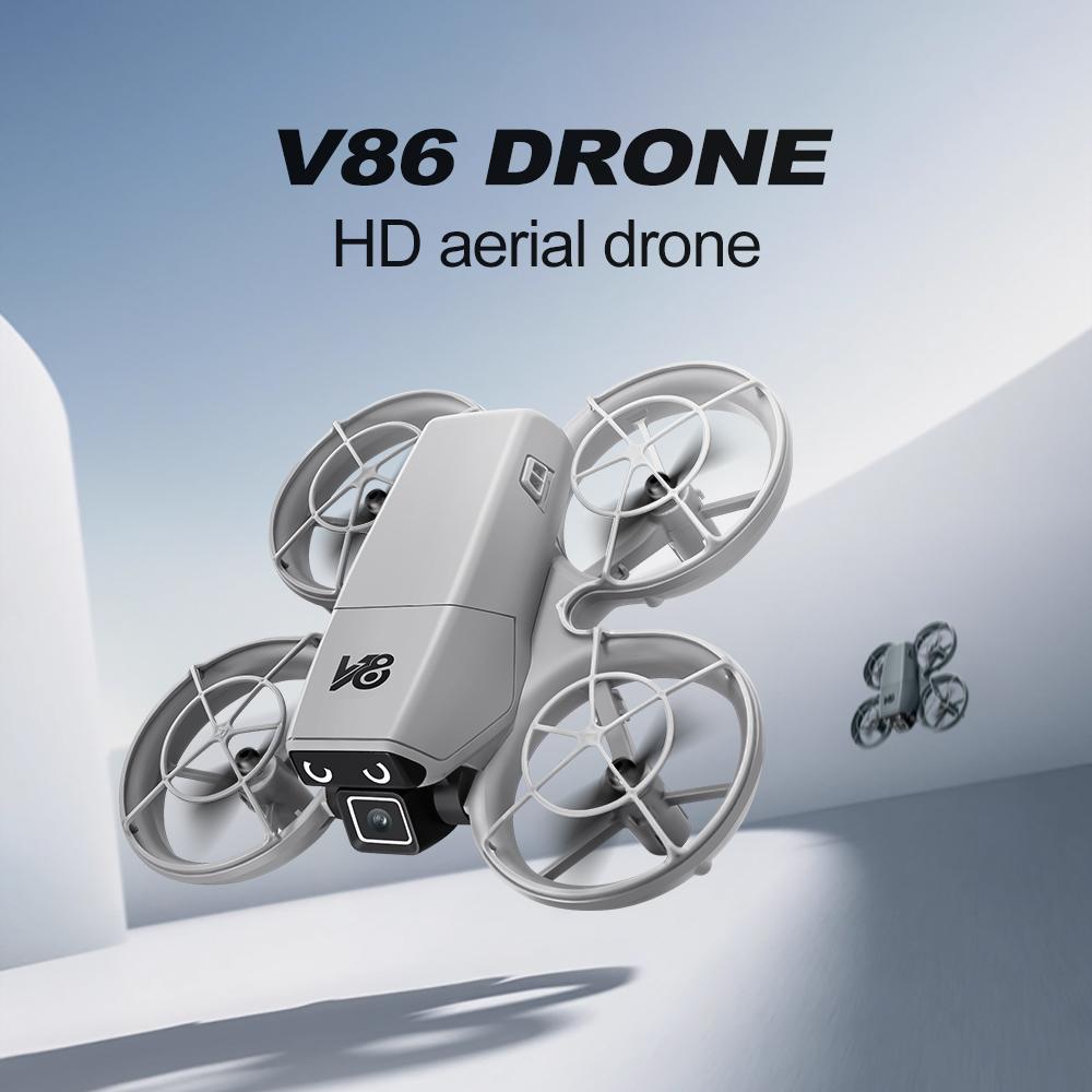2025 New V86 Mini Remote Control Drone with 4K HD Camera, Foldable Quadcopter, Intelligent Obstacle Avoidance, Toy Airplane, Gift for Kids