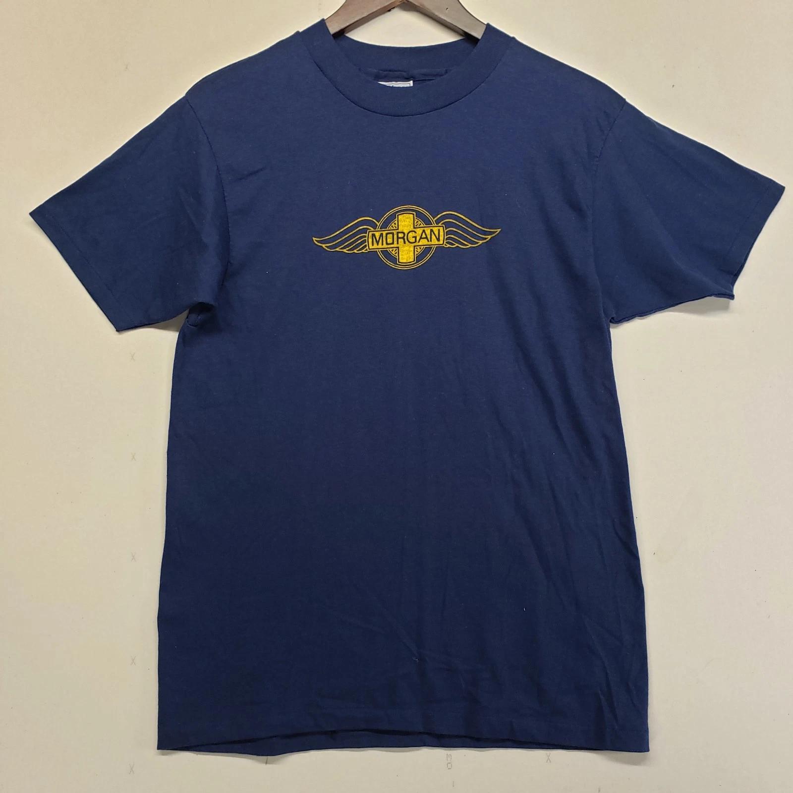 

Vintage Morgan Motors Single Stitch T Shirt Mens Large Hanes Made in USA 80s 90s XL