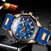 Reloj LIGE Fashion Mens Watches Top Brand Luxury Silicone Sport Watch Men Quartz Date Clock Waterproof Wristwatch Chronograph