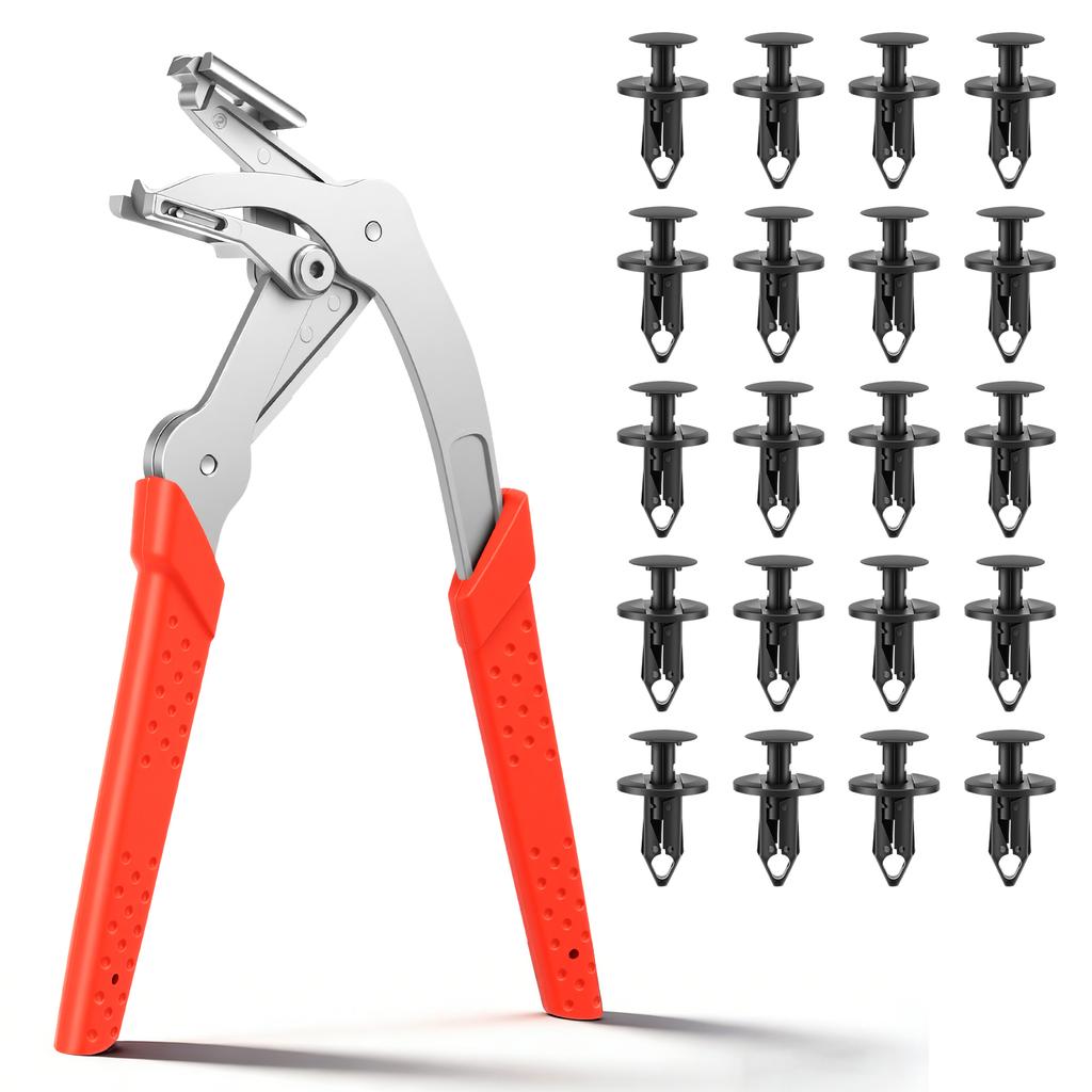 Car Clip Removal Pliers Stainless Steel Panel Clip Removal Pliers Spring Loaded Panel Cars Clip Pliers for Automotive Fasteners