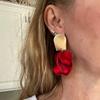 Rose Flower Steel Needle Earrings Simple Ins Earrings