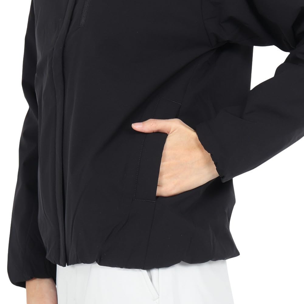 Coq Sportif Outerwear Collarless Blouson Windproof Heat Navi Cold Protection Golf LG4FWB01L BK00 L [Le Golf] [Stretch Forcer] Women's (Black)