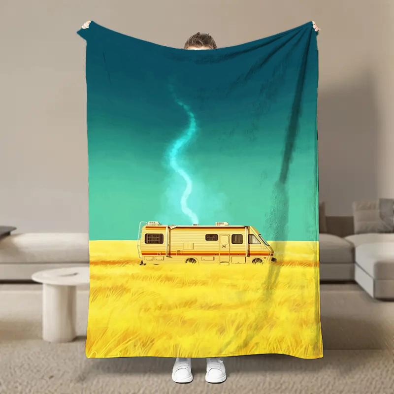 8 Size Breaking-Bad TV Show Series Flannel Blanket Home Sofa Lunch Break Blankets Children Student Blankets Nap Cover Kid Gift