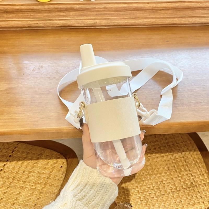 J0MC Convenient Water Bottle with Handle Multifunctional Plastic Cup for Everyday Use