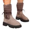 Dicksohlige Übergrößen 36-43 Schneestiefel für Damen 2025 Herbst und Winter neue Fleece-verdickte Oberbekleidung Nordost mittelhohe Baumwollstiefel
