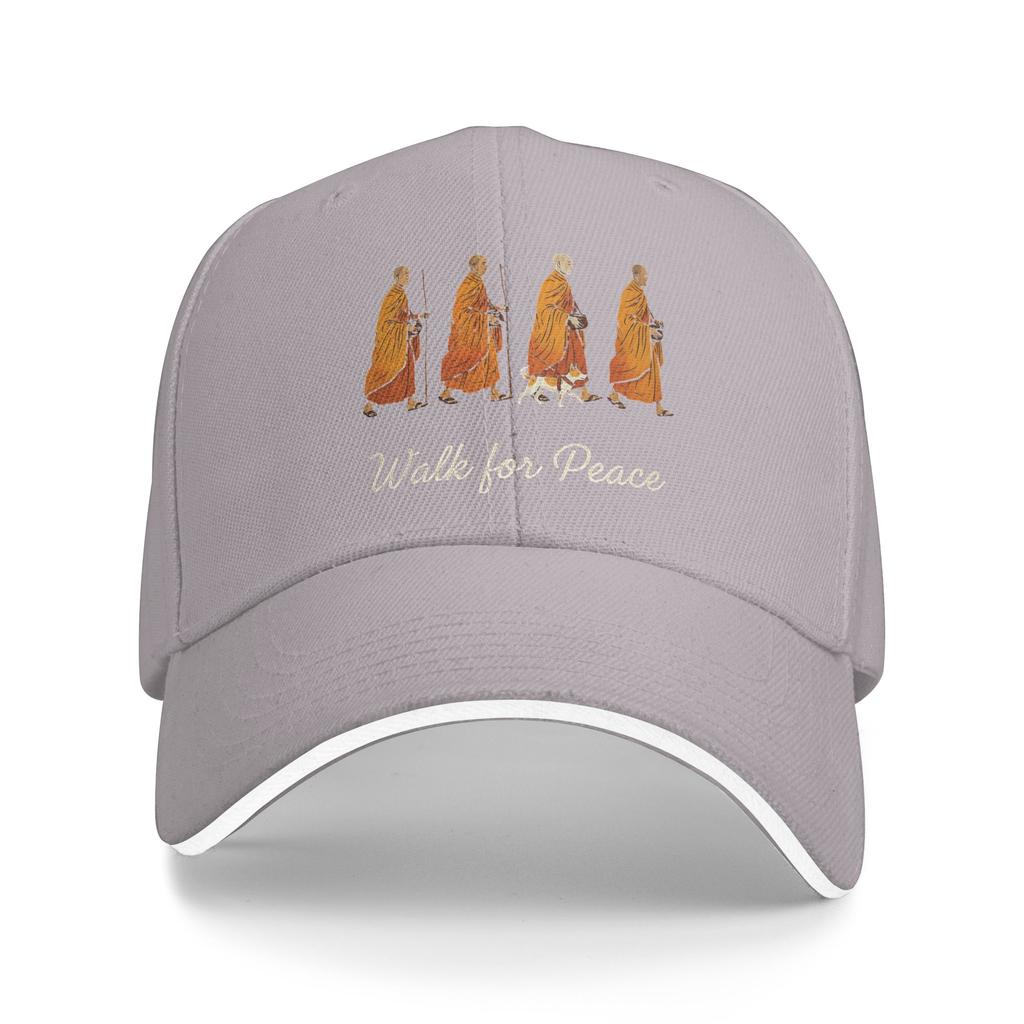 Buddhistische Mönche Vintage Retro Spaziergang für den Frieden Sonne Baseballkappe Sommer Klassisch Trucker-Hut Für Unisex Männer Tennis Skate Snapback Kappe