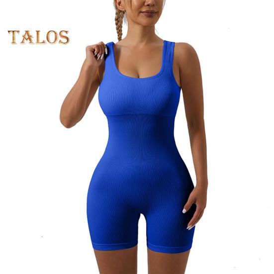 

Ребристый боди для йоги со съемными накладками на грудь, бесшовный, высокоэластичный, компрессионный, подтягивающий живот, моделирующий талию, подтягивающий ягодицы, спортивная одежда для фитнеса L синий