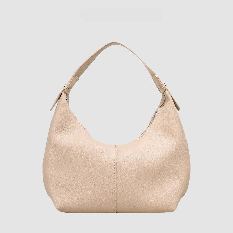 Trendy PU Leather Shoulder Bags Korea New Handlebags For Women Solid Color Underarm Bags Female Dumpling Top Handle Bags