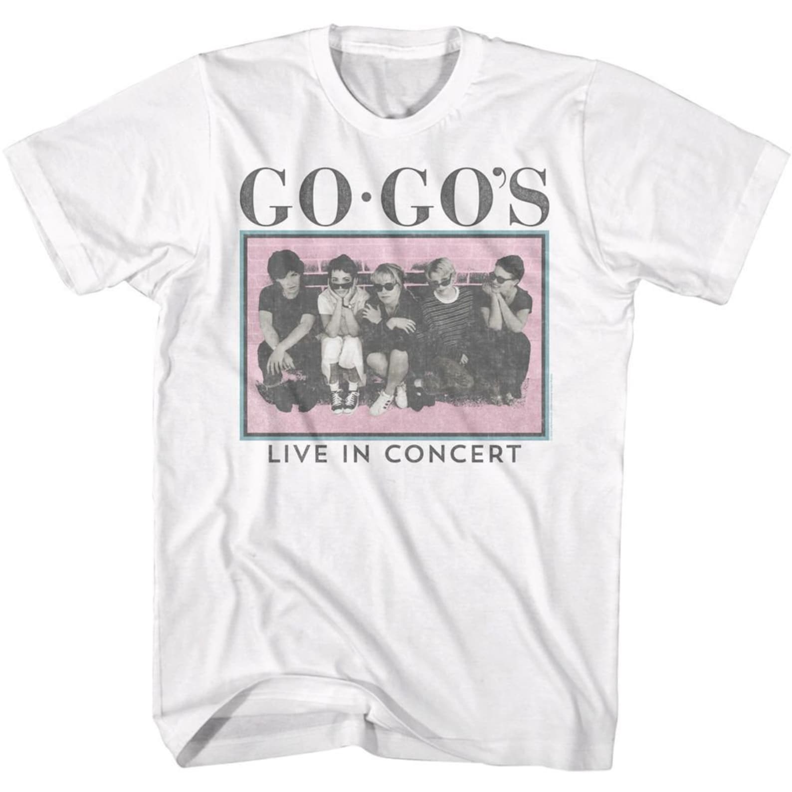 Белая взрослая футболка The Go-Go s Live In Concert M